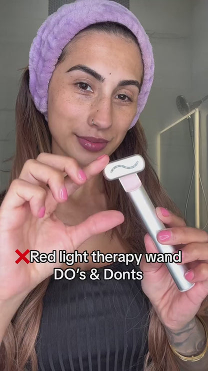 RLB 4-in-1 Red Light Therapy Skincare Wand - Silver