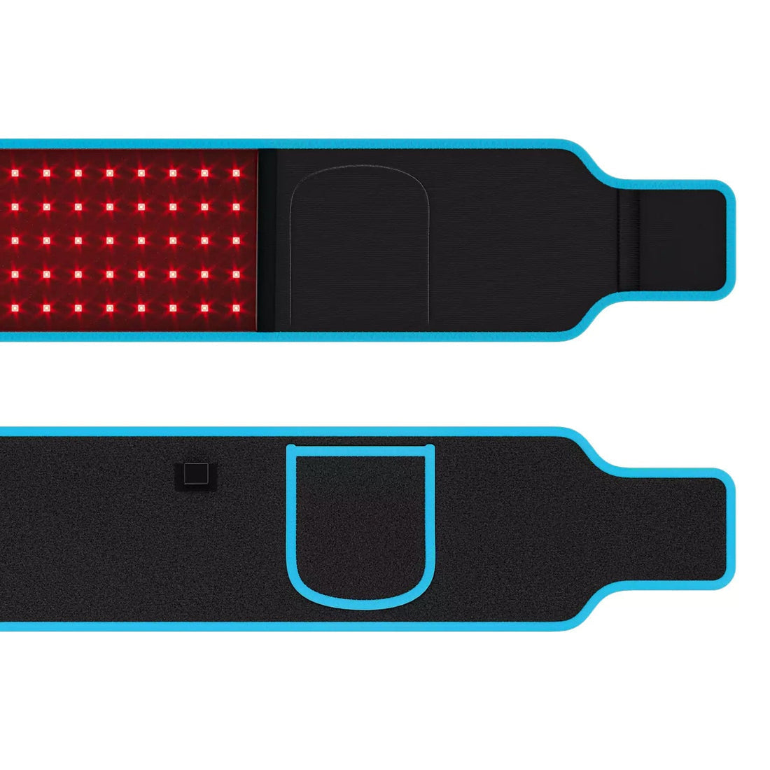 Detailed view of the LED lights embedded in the red light therapy belt, demonstrating the advanced technology used for delivering effective infrared therapy to muscles and joints.